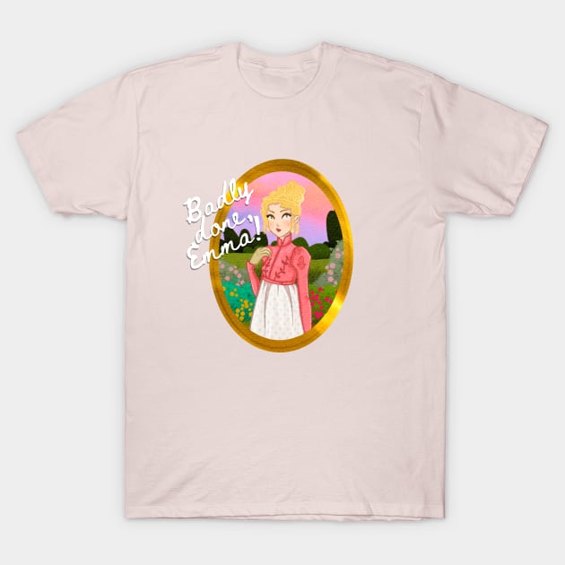 Badly Done Emma Portrait T-Shirt by DuniathComics